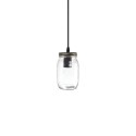 Pendente simples BLANY metal E27 LED cor bronze escovado