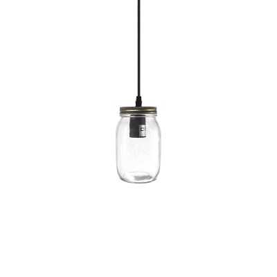 Pendente simples BLANY metal E27 LED cor bronze escovado