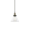 Pendente simples GOLGAN em metal E27 LED cor bronze escovado.