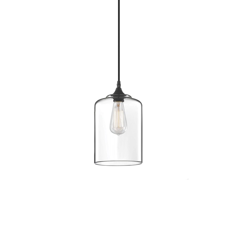 Pendente simples PIROT metal E27 LED cor transparente