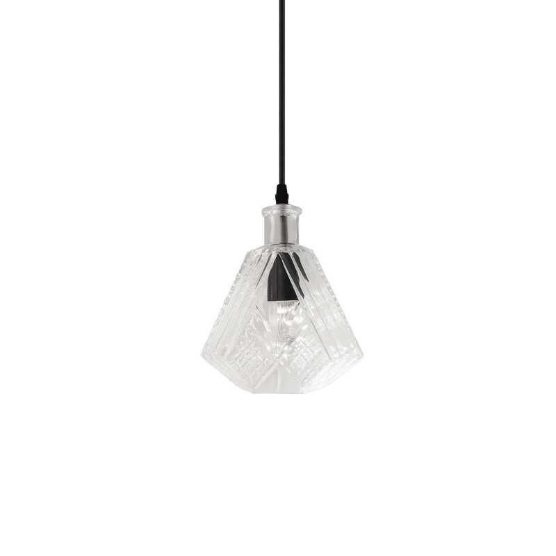 Pendente simples DOMBES em metal E27 LED cor transparente