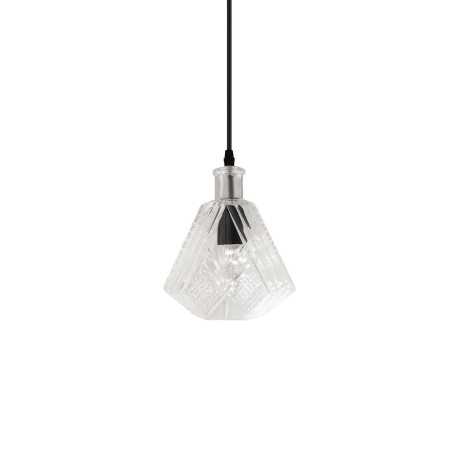 Pendente simples DOMBES em metal E27 LED cor transparente