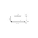Pendente simples DOMPROT alumínio SMD 24W 2350Lm cromo