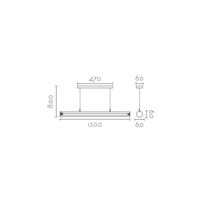 Pendente simples DOMPROT alumínio SMD 24W 2350Lm cromo