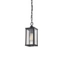 Pendente simples SANSE em ferro E27 LED na cor preta
