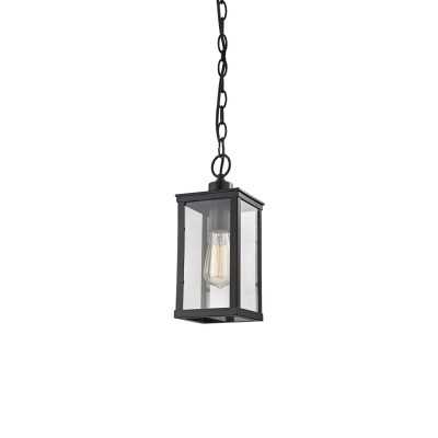 Pendente simples SANSE em ferro E27 LED na cor preta