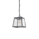 Pendente simples PERRAZ em ferro E27 LED cor preta