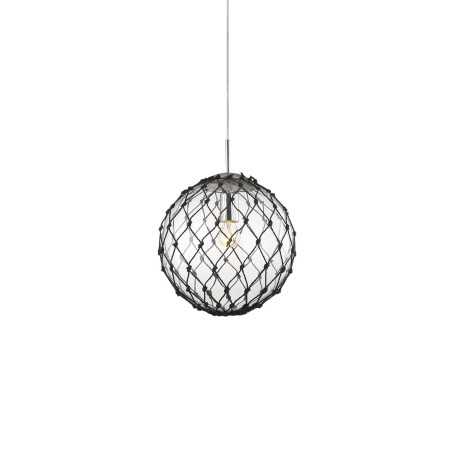 Pendente simples PERREY em ferro E27 LED cor cromada brilhante
