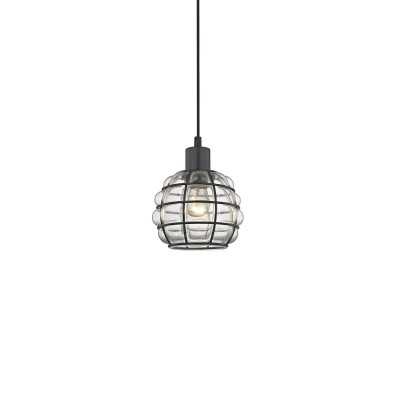 Pendente simples OROUET em ferro E27 LED cor preta