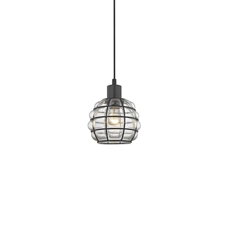 Pendente simples OROUET em ferro E27 LED cor preta