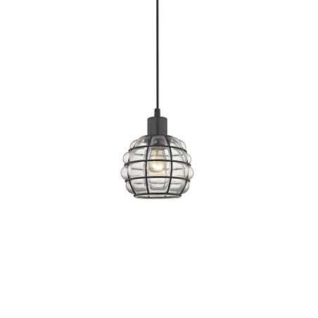Pendente simples OROUET em ferro E27 LED cor preta