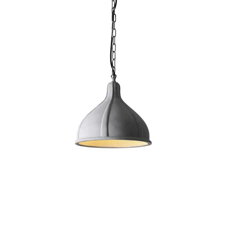 Pendente simples ORNAIN em cimento com LED E27 na cor cimento.
