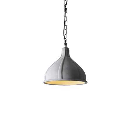 Pendente simples ORNAIN em cimento com LED E27 na cor cimento.