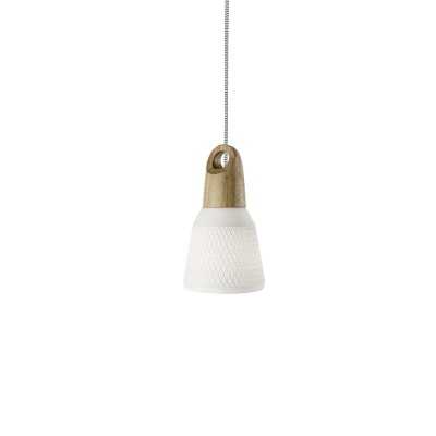 Pendente simples PERRY em madeira E27 LED cor branca
