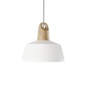 Pendente simples BALAS em madeira E27 LED cor branca