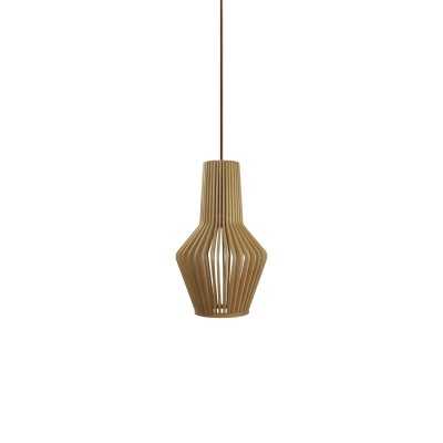 Pendente simples SAULX em madeira E27 LED