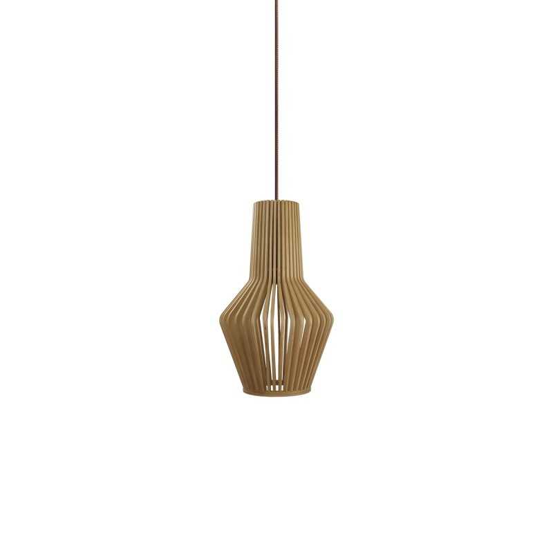 Pendente simples SAULX em madeira E27 LED