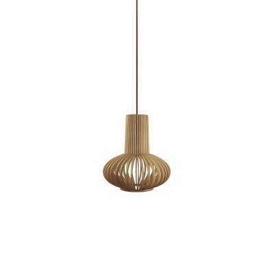 Pendente simples de madeira MCLE E27 LED cor de madeira