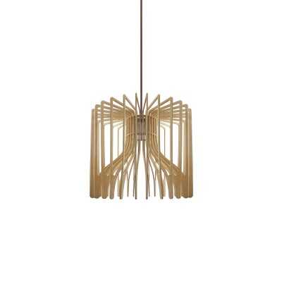 Pendente simples VINCQ em madeira E27 LED cor de madeira