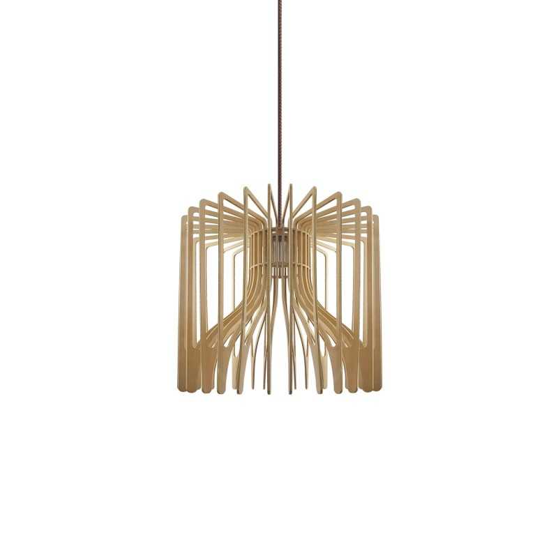 Pendente simples VINCQ em madeira E27 LED cor de madeira