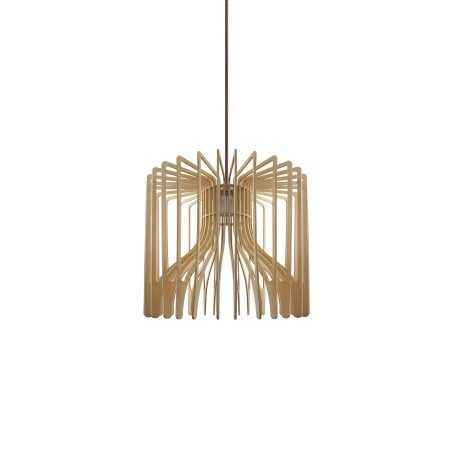 Pendente simples VINCQ em madeira E27 LED cor de madeira