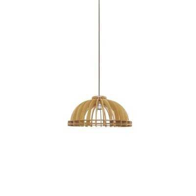 Pendente simples FORGE em madeira E27 LED cor de madeira