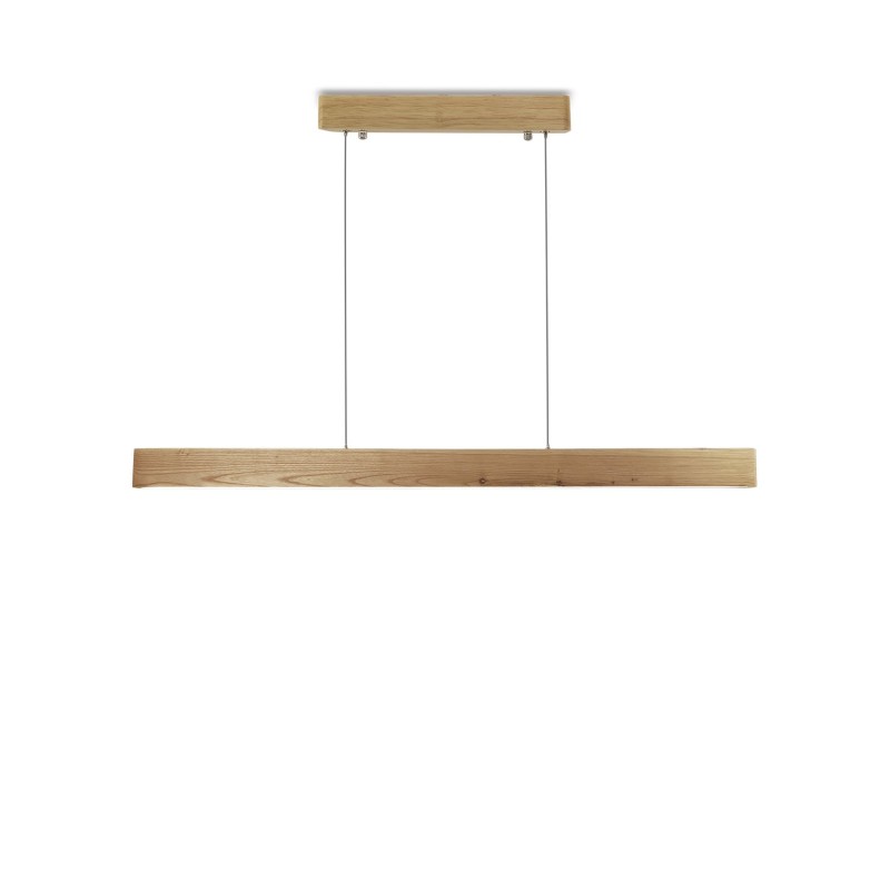 Pendente simples GOVEN em madeira LED SMD 15W 1350Lm em madeira.