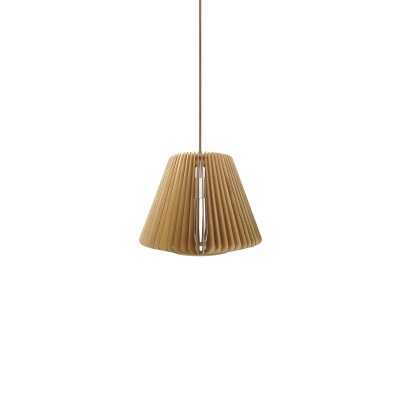 Pendente simples CLEDY em madeira com LED E27 cor de madeira