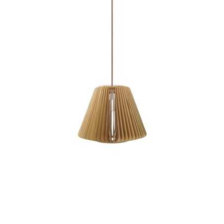 Pendente simples CLEDY em madeira com LED E27 cor de madeira