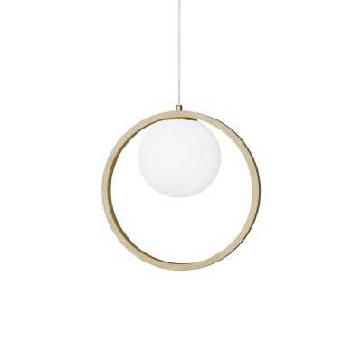 Pendente simples BINON em madeira E27 LED cor de madeira