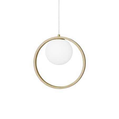 Pendente simples BINON em madeira E27 LED cor de madeira