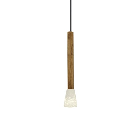 Pingente simples TREAU madeira E14 LED cor de madeira