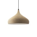 Pendente simples de cânhamo da marca BRAND, com LED E27 na cor madeira.