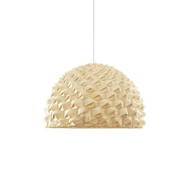 Pendente simples MUSAU em madeira E27 LED cor de madeira