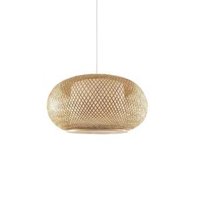 Pendente simples ROHAN de bambu E27 LED