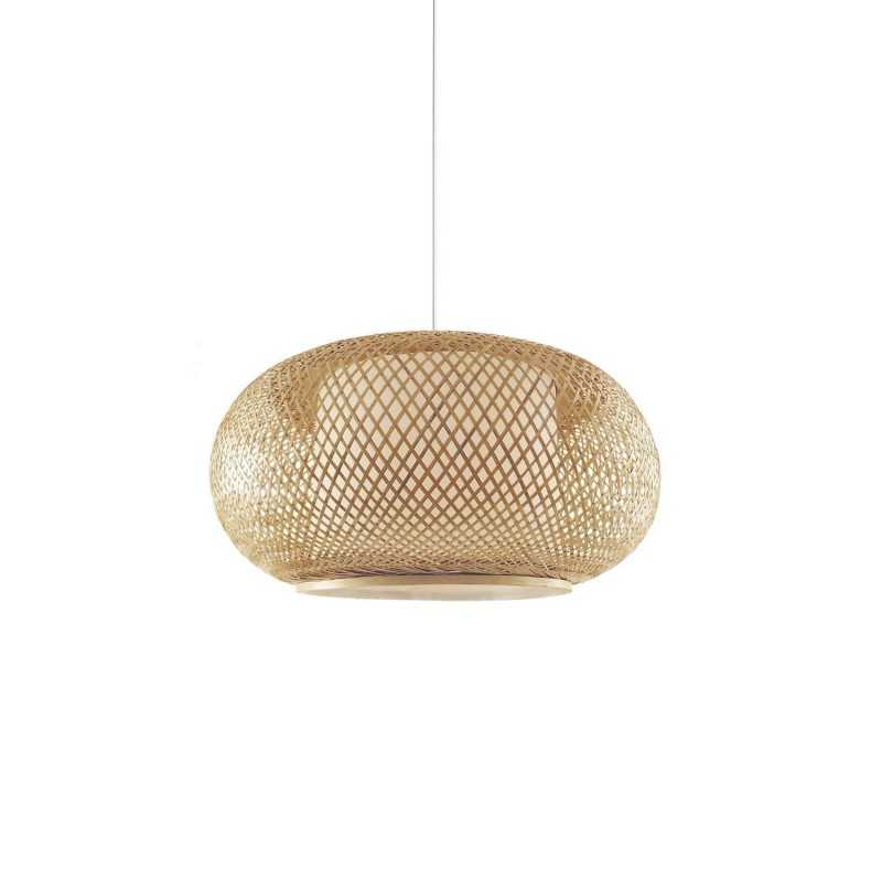 Pendente simples ROHAN de bambu E27 LED