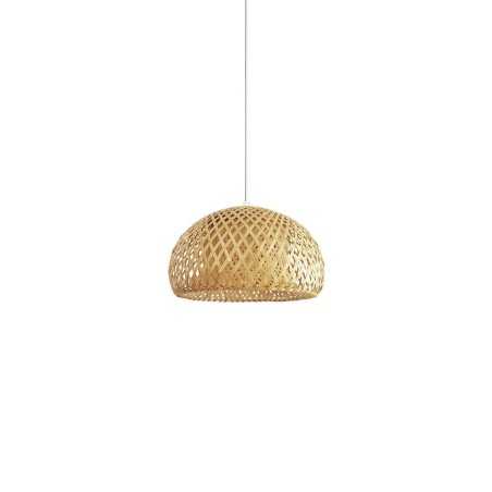 Pendente simples MAYAN de bambu E27 LED cor madeira