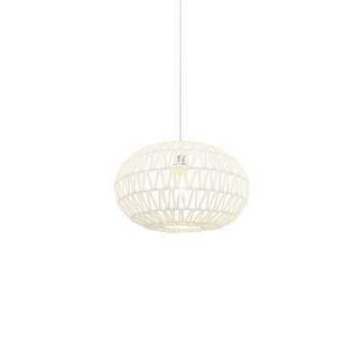 Pendente simples BIARS em tecido E27 LED cor branca