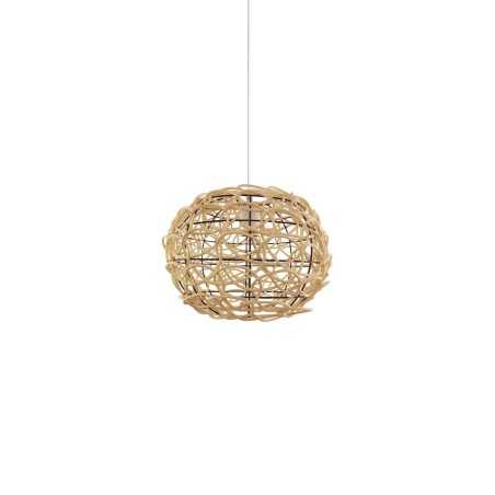 Pendente simples LIARD em madeira E27 LED cor de madeira