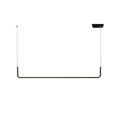 Pendente simples FAISE em alumínio LED 15W 720Lm preto