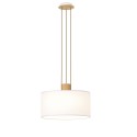 Pendente simples VALS em madeira E27 LED cor branca.