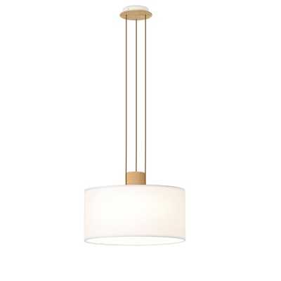 Pendente simples VALS em madeira E27 LED cor branca.
