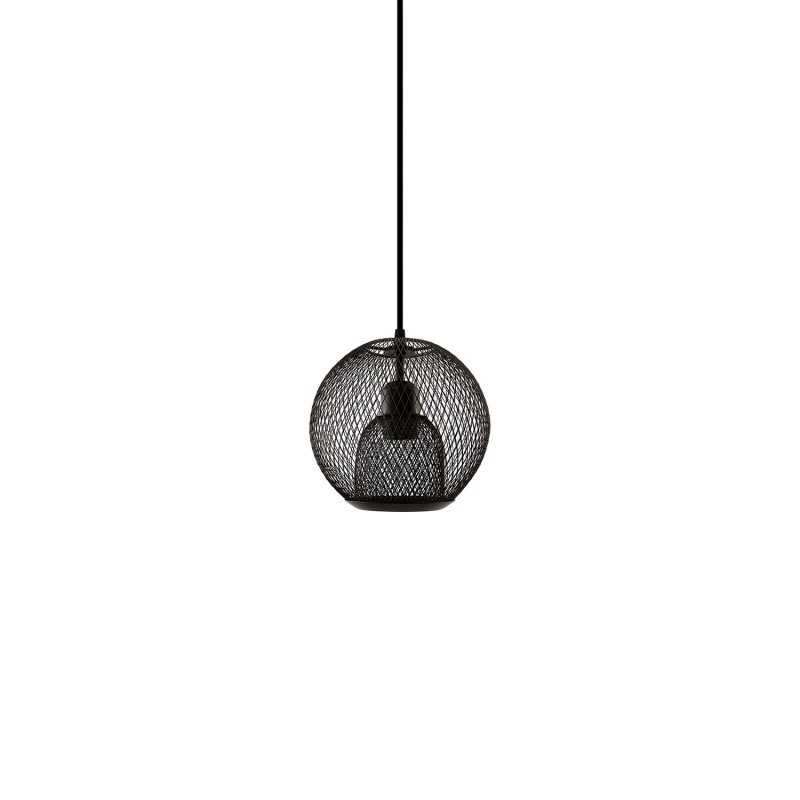 Pendente simples DOUMIS em ferro E27 LED cor preta