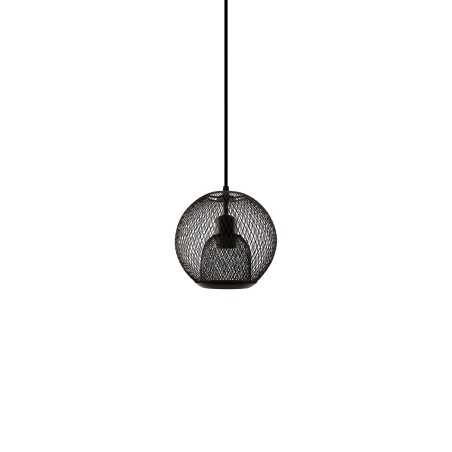 Pendente simples DOUMIS em ferro E27 LED cor preta