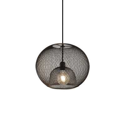 Pendente simples PERRAN em ferro E27 LED cor preta.