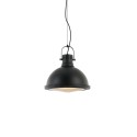 Pendente simples BARAT em ferro LED E27 cor preta