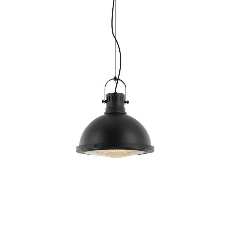 Pendente simples BARAT em ferro LED E27 cor preta