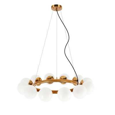 Pendente múltiplo ORNAC em metal E14 LED cor latão escovado