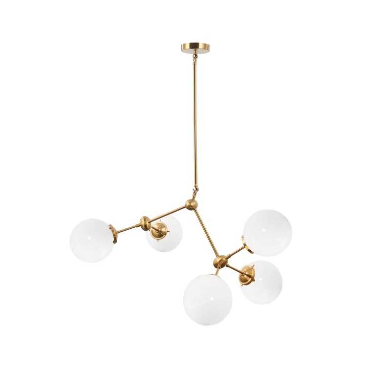 Pendente múltiplo OULS em metal LED E27 cor latão escovado