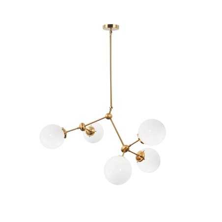 Pendente múltiplo OULS em metal LED E27 cor latão escovado